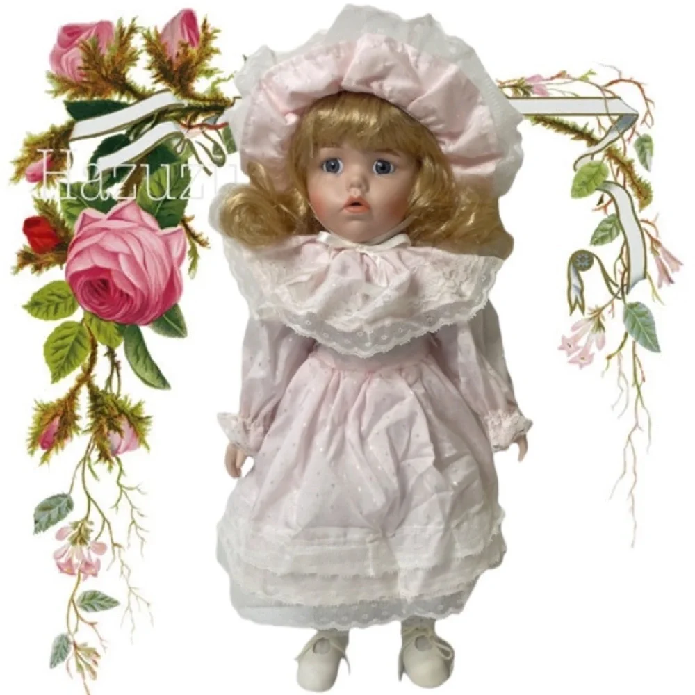 Victorian Doll Vintage Lace Country Cottage Core Antonia Vintage Toys Pink White